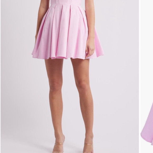 House of CB Mar Cotton Candy Twill Strapless Mini Dress - Picture 6 of 9